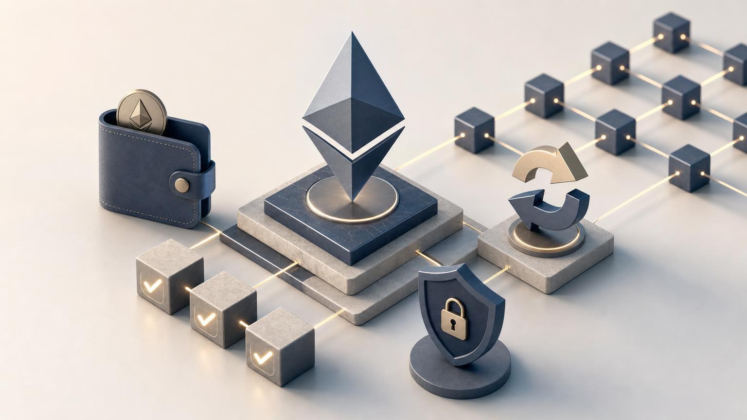 Principiante revisando la red, la dirección, el importe y las confirmaciones de una operación de intercambio de ETH